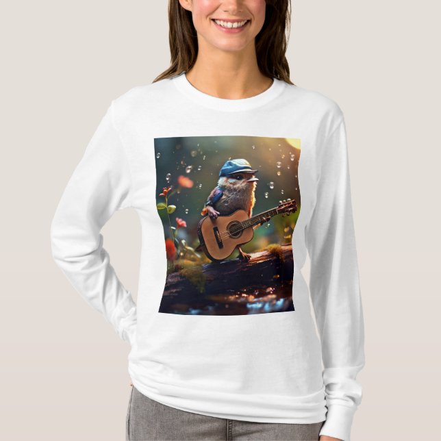 Vit långärmad T-shirt (Framsida)