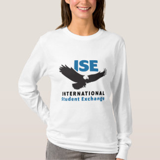 Vit Långärmad T-shirt ISE Square Logotyp för kvinn