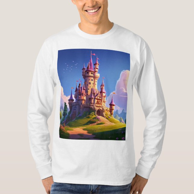 Vit långärmad Unisex T-shirt (Framsida)