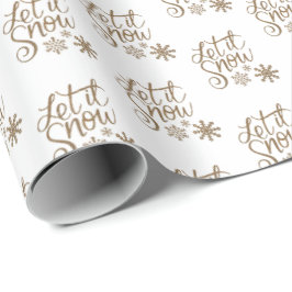 Vit| Låt det snöa Papprare julafton Presentpapper