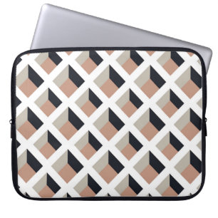 Vit lattice, sömlös mönster laptop fodral