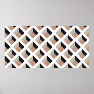 Vit lattice, sömlös mönster poster