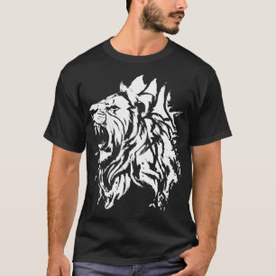 Vit Lejon huvud för rökning T Shirt