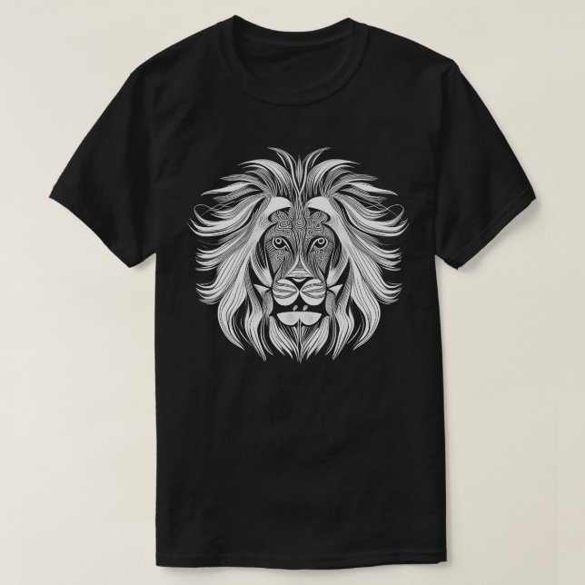 vit lejon t shirt (Design framsida)