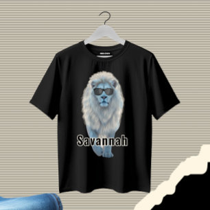 Vit lejon t shirt