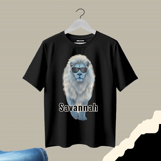 Vit lejon t shirt (Skapare uppladdad)