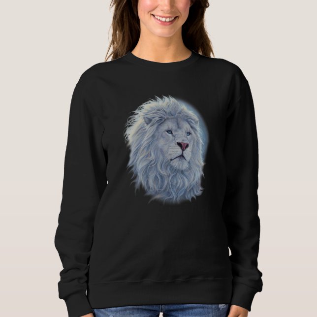 Vit Lejon   Vita Lejon   Lejon   Lejon   Stora Kat T Shirt (Framsida)
