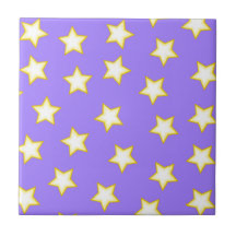 Vit Lila Geometric Stars Mönster