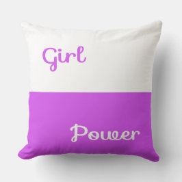 Vit Lila Girl Power Kastkudde Kudde
