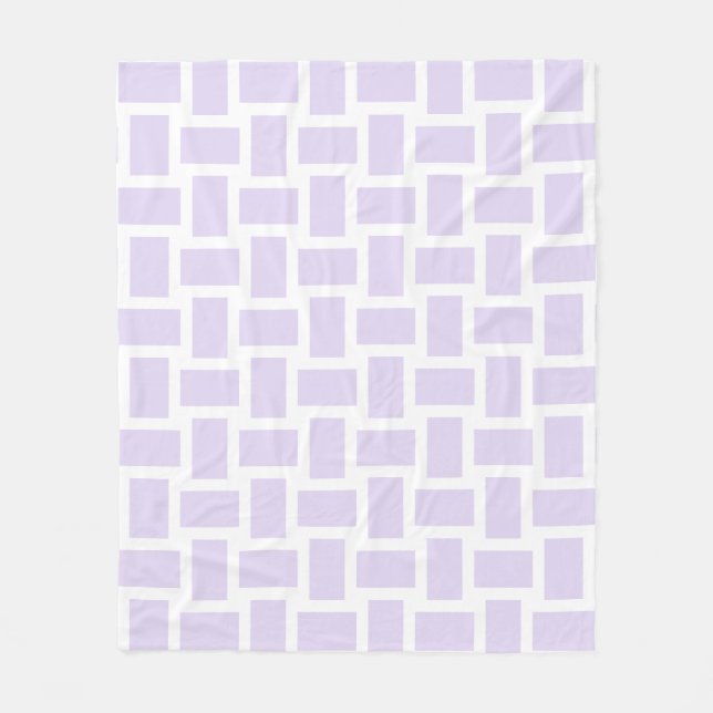 Vit & Lila Lila Vävd Design Fleecefilt (Framsidan)