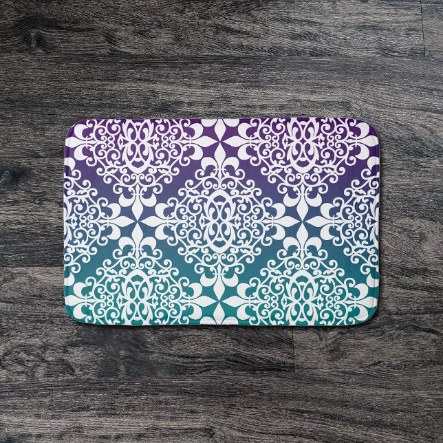 Vit Lila och Teal Ombre Badrumsmatta (Skapare uppladdad)