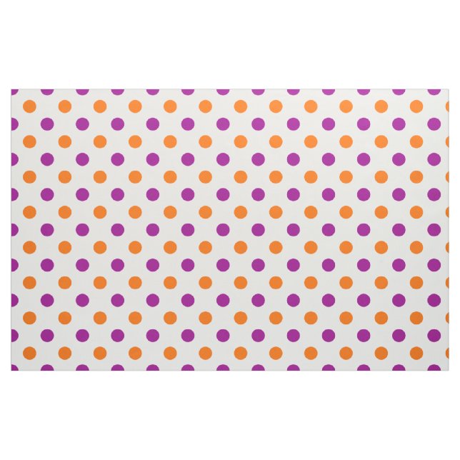 Vit Lila Orange Prickiga Mönster Tyg (Fat Quarter)