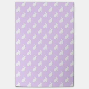 Vit Lila Pastel Bunny Background Bunnies Post-it Block