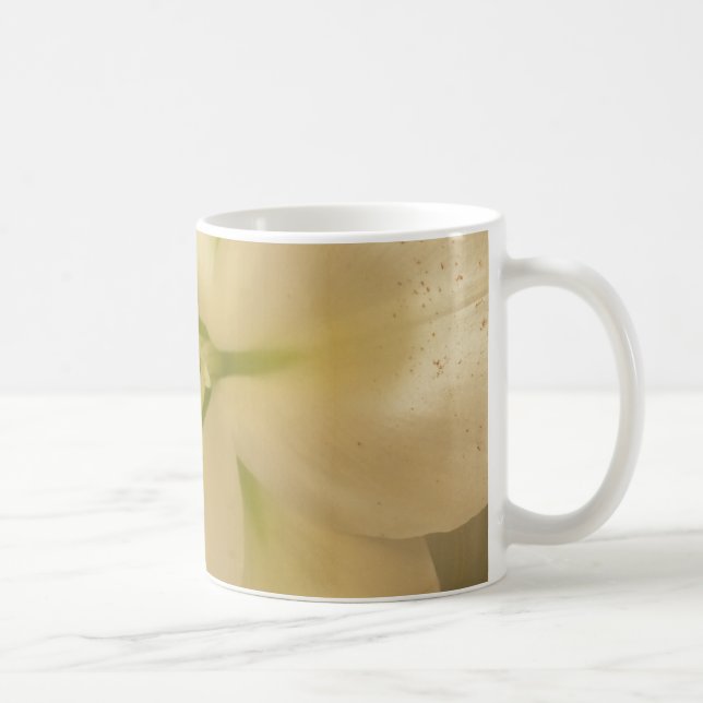 Vit Lillum Blomma 325 ml Klassisk Vit Mugg (Höger)