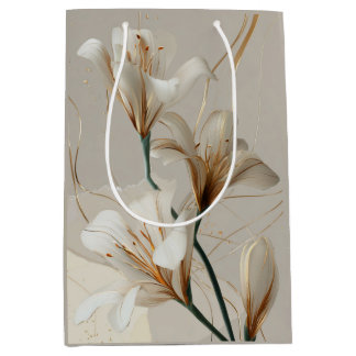 Vit Lily Guld Minimalistisk Elegant Neutral