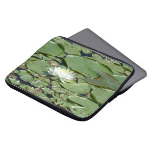 Vit Lilyblomma Lily Pads Datorfodral