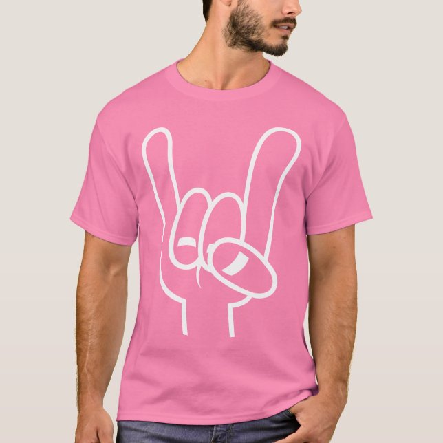 Vit linje för Hårda Metall Djävulen T Shirt (Framsida)