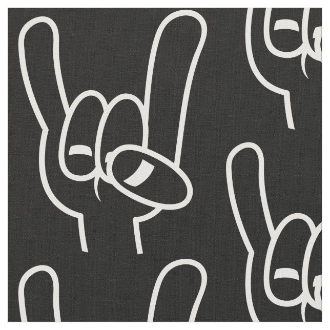 Vit linje för Hårda Metall Djävulen Tyg (Närbild)