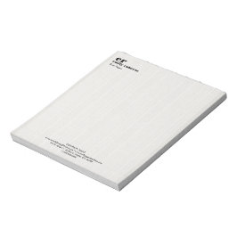 Vit linne Jute grå typografi Anteckningsblock