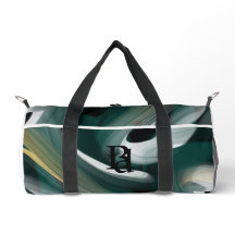 Vit liten duffel Bag Trend Abstrakt Grönt Guld