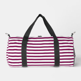 Vit liten duffelbag med Vin Line Art
