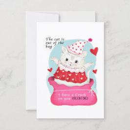 Vit, liten, traditionell Vintage Valentine Inbjudningar