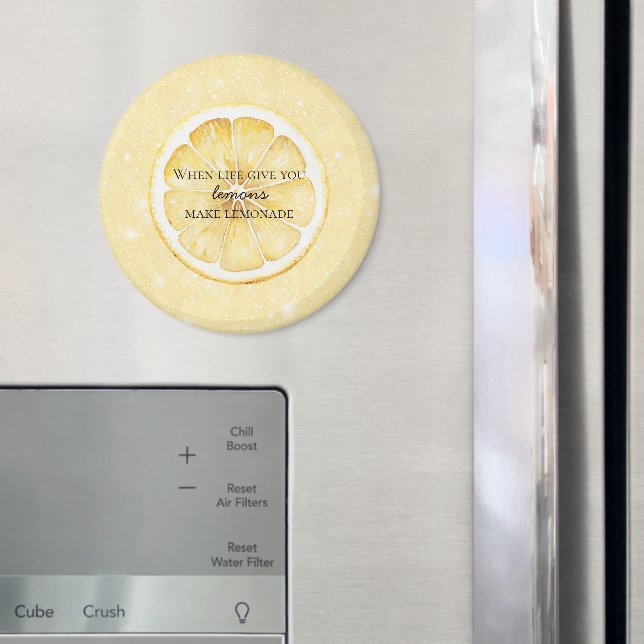 Vit Liv Går Ut Med Citat Glitter Magnet (In Situ (Fridge))