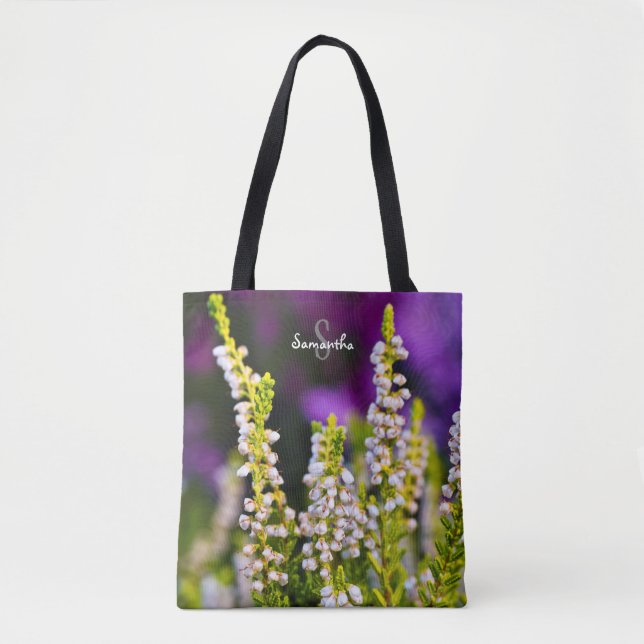 Vit ljung Totebag Tygkasse (Framsida)