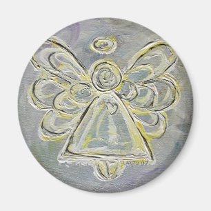 Vit ljusguardian Angel Magnet