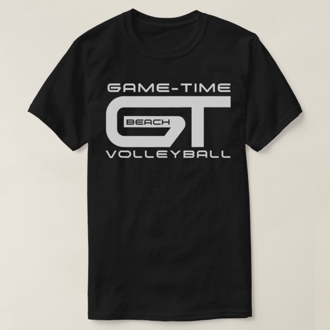 Vit logotyp för GameTime T Shirt (Design framsida)