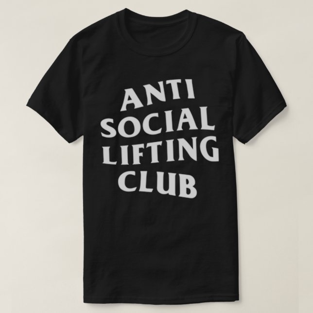 Vit Logotyp för Klubb mot Social lyft (fram + bak) T Shirt (Design framsida)