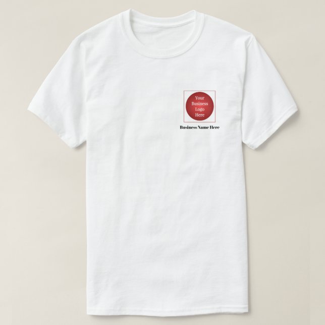Vit logotyp T-Shirt för säljfrämjande åtgärder (Design framsida)
