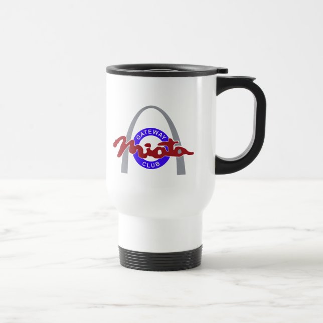 (vit) logotyptravel mug för klubb 15oz resemugg (Höger)