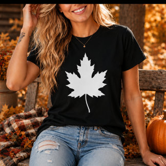 Vit lönnlöv Unisex | höst lönnlöv T Shirt