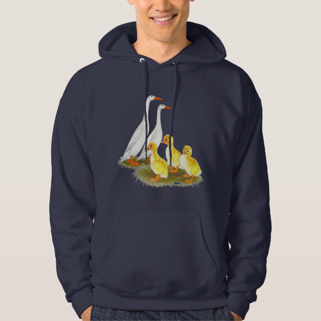Vit Löparand Familj Munkjacka (Framsida)