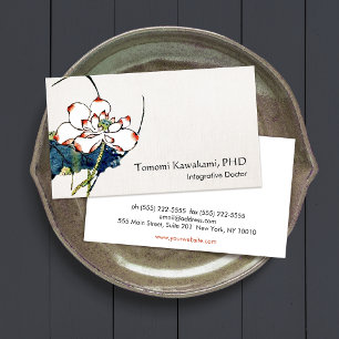 Vit Lotus Flower Holistic and Natural Medicine Visitkort