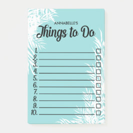 Vit Löv numrerad kryssruta att göra lista Post-it Block