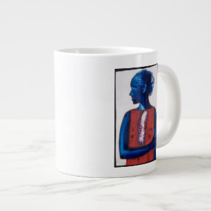 Vit ludd jumbo mugg