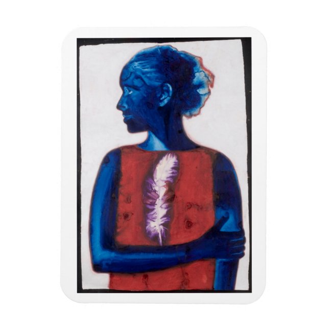 Vit ludd magnet (Vertikal)