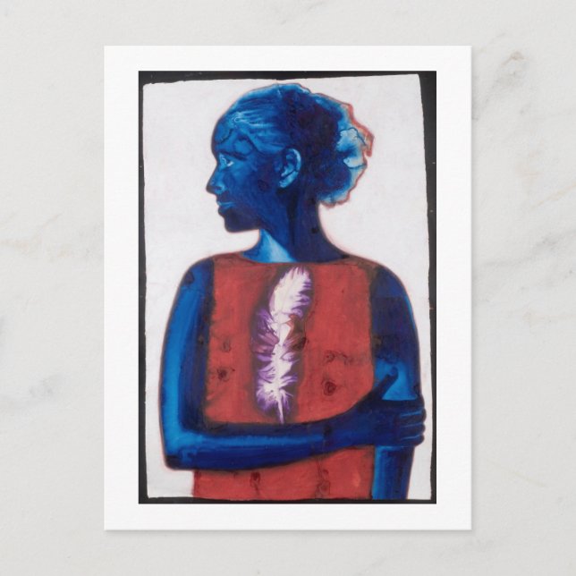 Vit ludd vykort (Framsida)