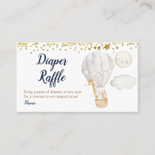 Vit Luftballong Djur blöder Raffle Guld Tilläggskort