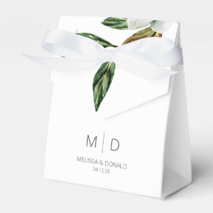 Vit Magnolia Blommig Bröllopspresentlåda Presentaskar