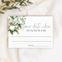 Vit Magnolia-Blommigt Datum Nattkväll Idea Shower