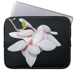 Vit Magnolia Laptop Fodral