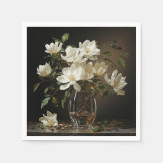 vit magnolia pappersservett