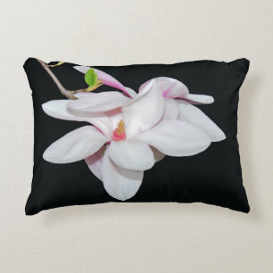 Vit Magnolia Prydnadskudde
