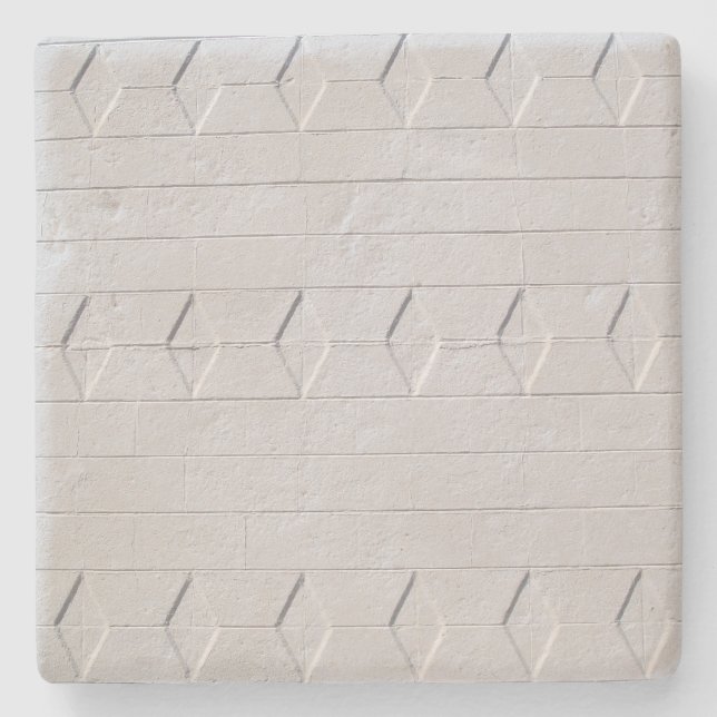 Vit målad texturerad vägg, Fyrkantig underlägg (Framsidan)