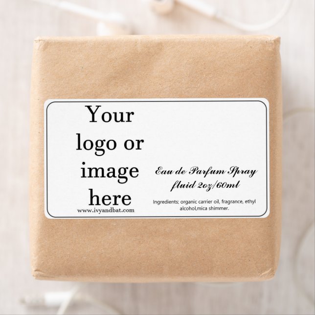 Vit mall 2oz Storlek Parfym Spray Flaska-etikett Fraktsedel (Insitu)