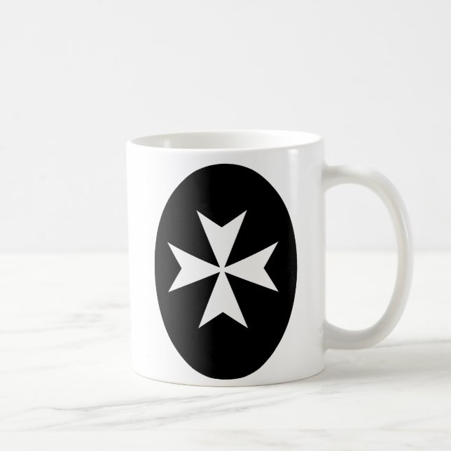 Vit Malteserkors Kaffemugg (Höger)