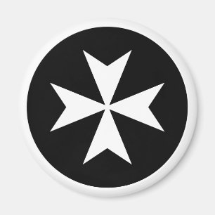 Vit Malteserkors Magnet